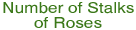 Number of Stalks of Roses