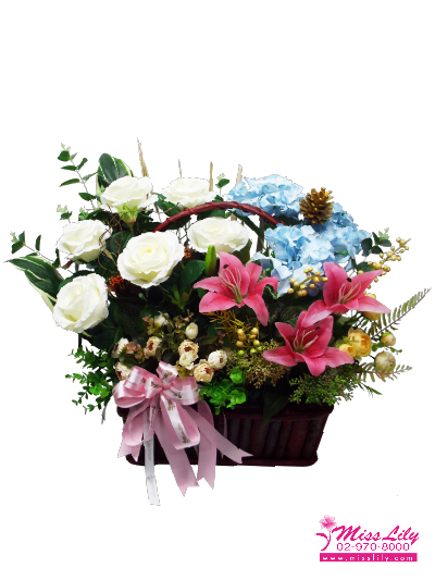Artificial Flowers Basket