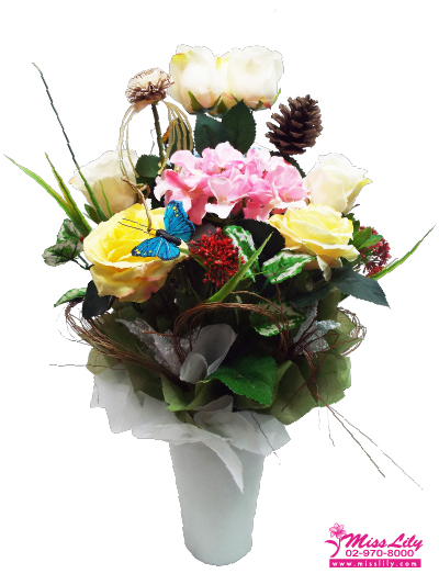 Artificial Flowers Vase